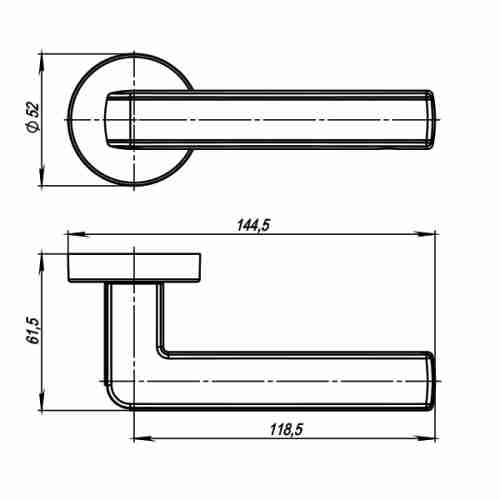Комплект на 2 двери - Ручка дверная межкомнатная Armadillo Urban Cube URB3 SN/White-19 матовый никель/белый